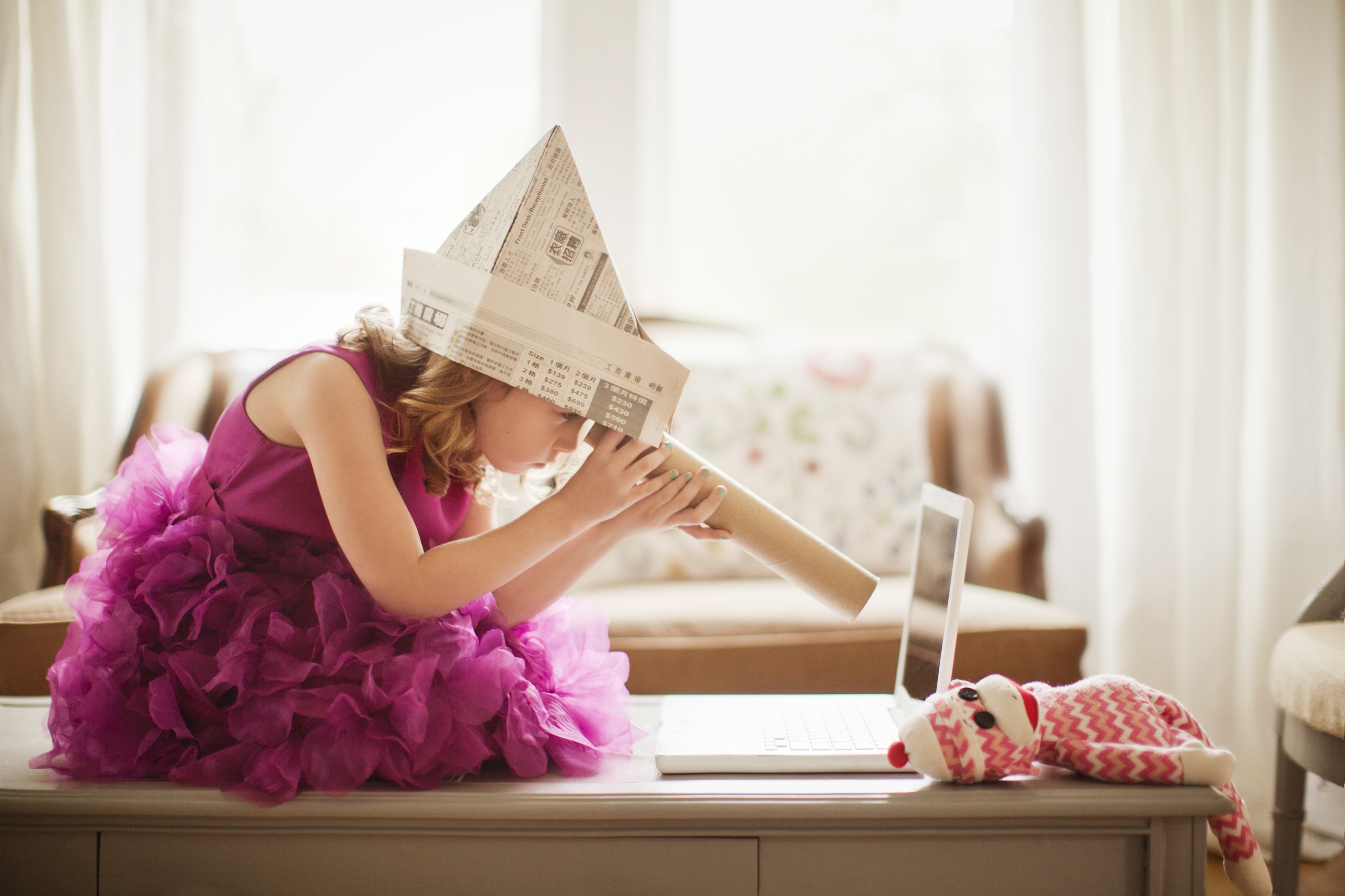 child playing -spy